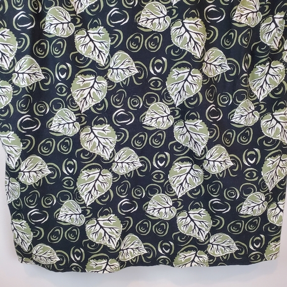 Vintage Summa Green Vines Allover Short Sleeve Mens Shirt Button Up Size M - Picture 10 of 14